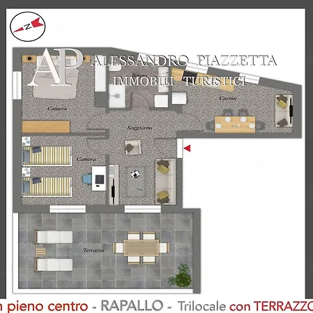 아파트 Terrazza Storica A *